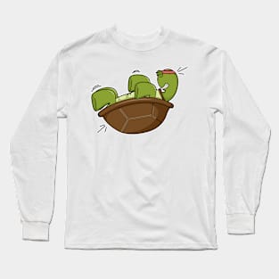 Turtle at Exercise for Abdominla muscles Long Sleeve T-Shirt